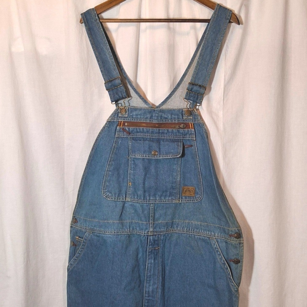 C.E. Schmidt Bib Overalls Mens 42x30 Blue New Cotton Carpenter Workwear T94420SW